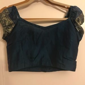 3 Piece Indian Saree Deep Blue